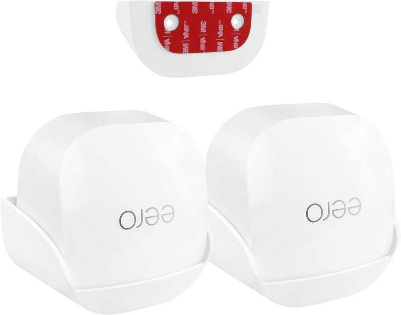 OkeMeeo Wall Mount for eero 6+, Screwless VHB Holder for Mounting eero 6+ Dual-Band mesh Wi-Fi 6 Without Drilling (Strongly Adhesive, 2 Pack) - Image 1