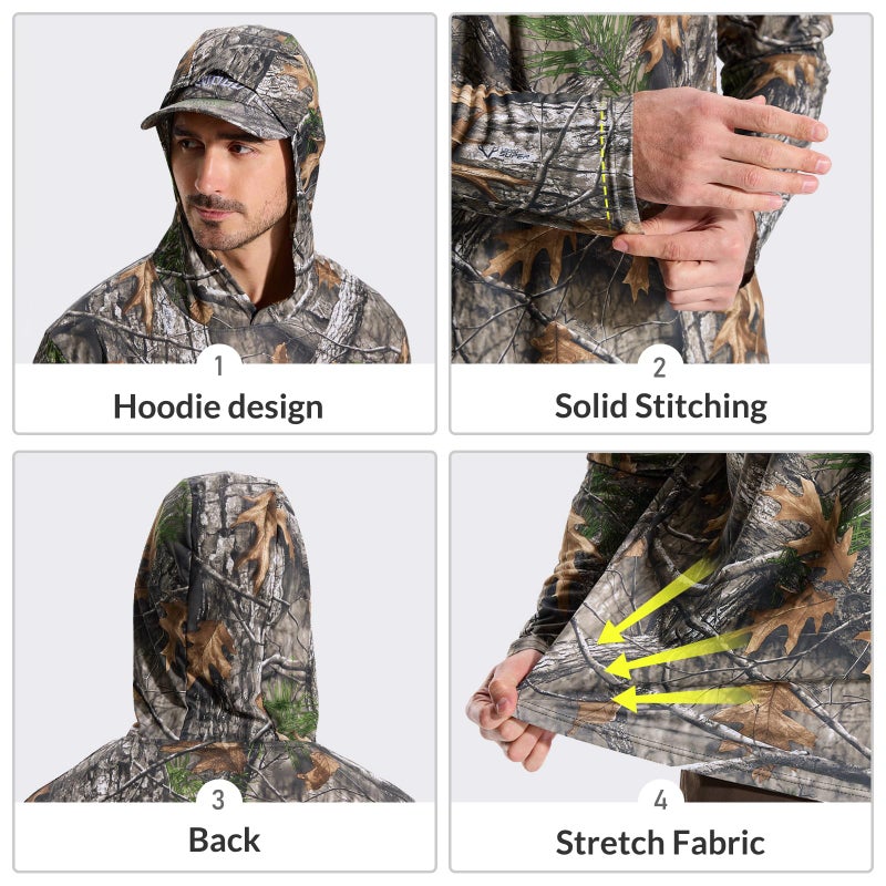 LOOGU Menâ€™s Hunting Camo Shirt Lightweight, Camouflage Shirts for Men Long Sleeve Shirt for Fishing Hiking Camping - Image 4