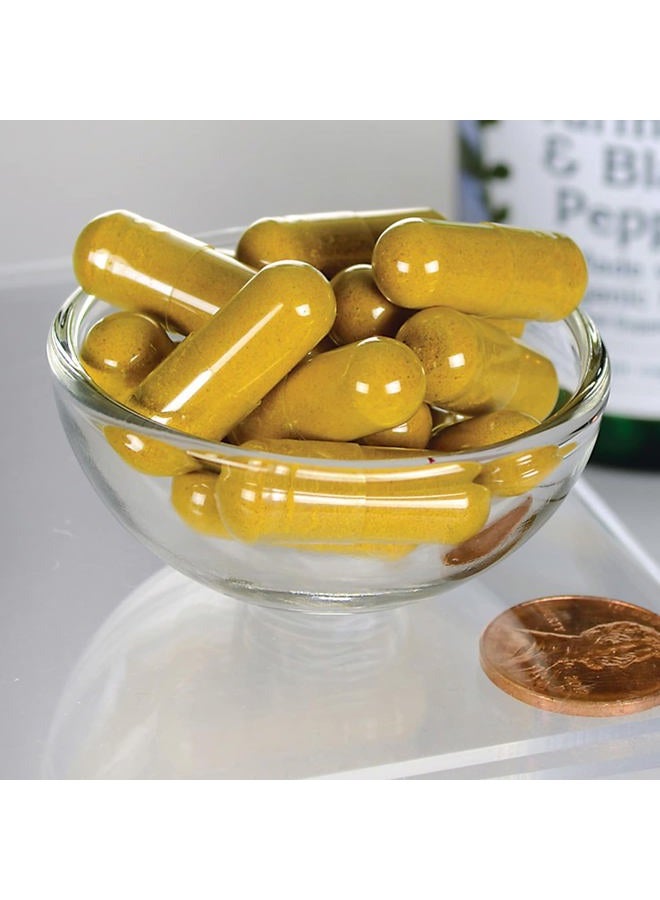 SWANSON Turmeric & Black Pepper - Organic Joint Health, Heart Health, Digestion, & Liver Support Supplement - Natural Formula for Enhanced Bioavailability & Absorption - (60 Veggie Capsules) 2 Pack - Image 2