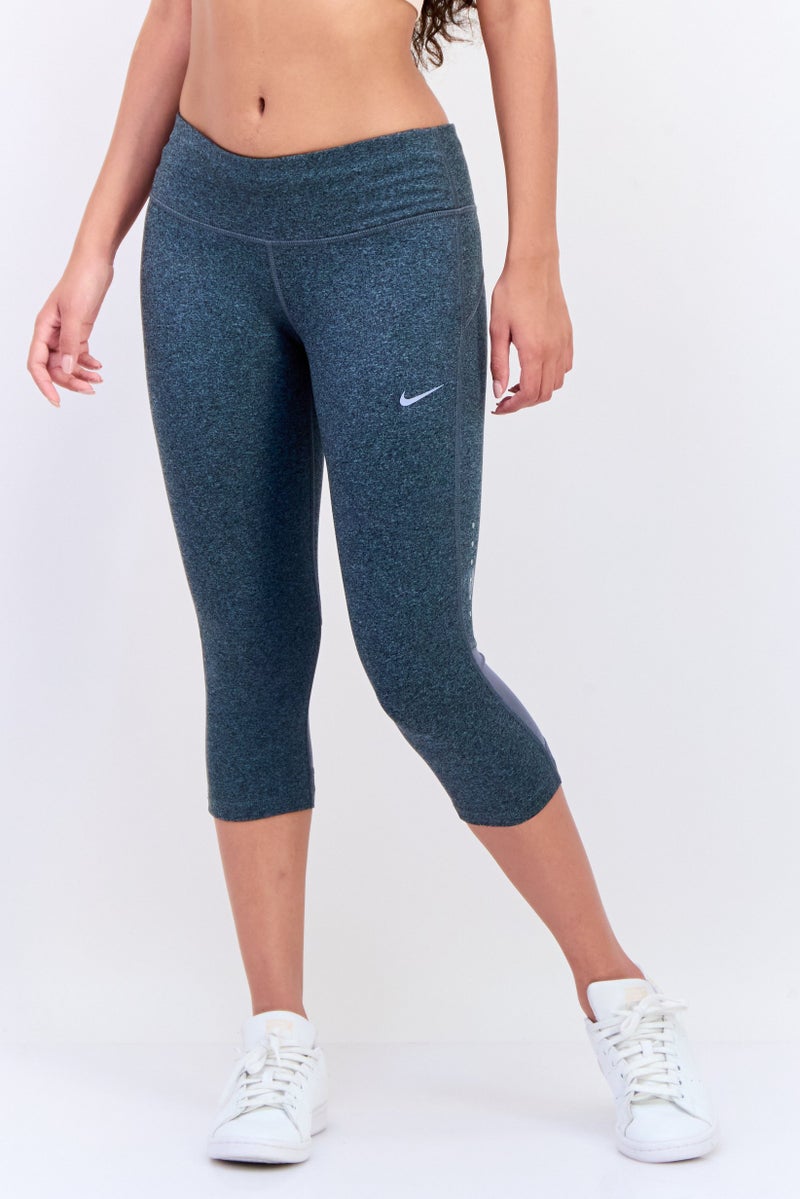 Nike Women Tight Fit Running Capri Length Leggings, Grey  - Image 1