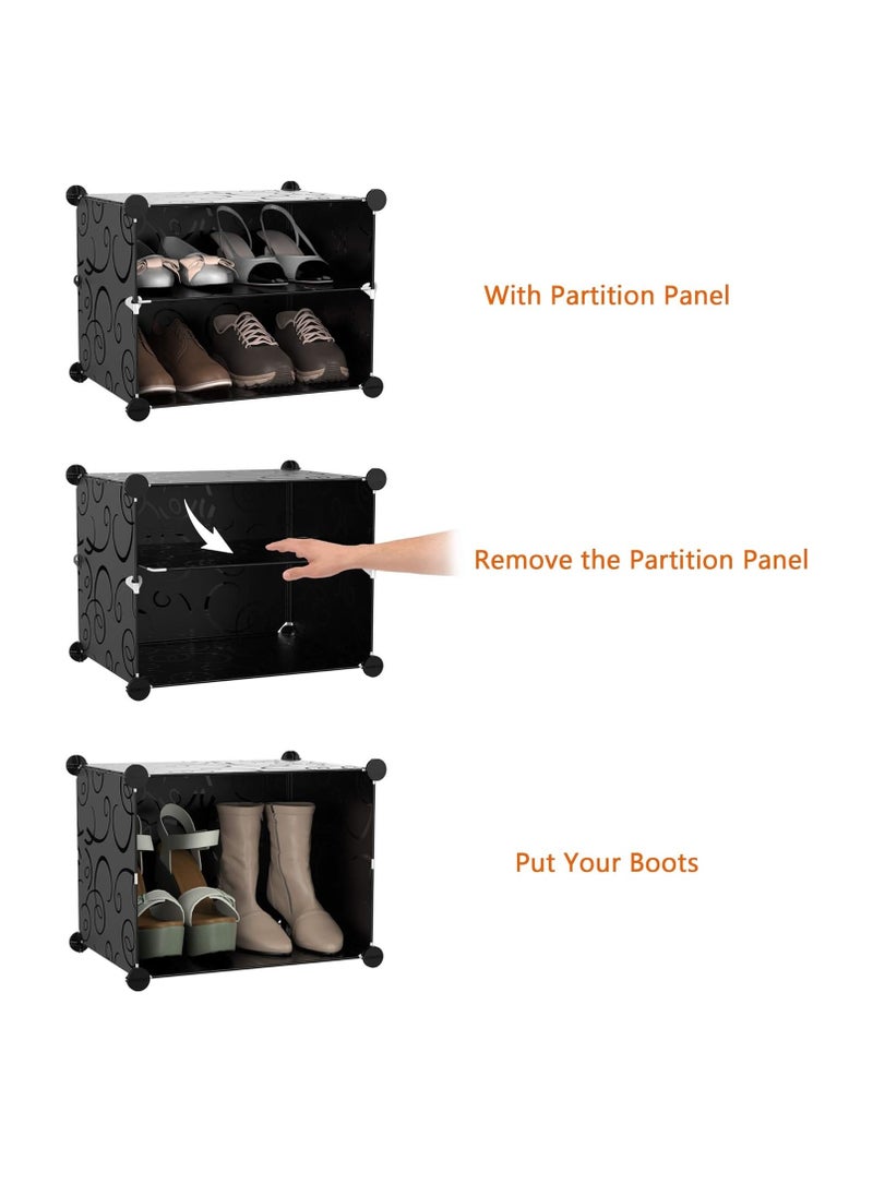 3 Pillar 9 Tier Cute Cat Pattern Shoe Rack, Shoe Organiser, Freestanding Shoe Rack, Boot Organiser, Shoe Rack for Slippers, High Heels, Sneakers Multiple Shoes