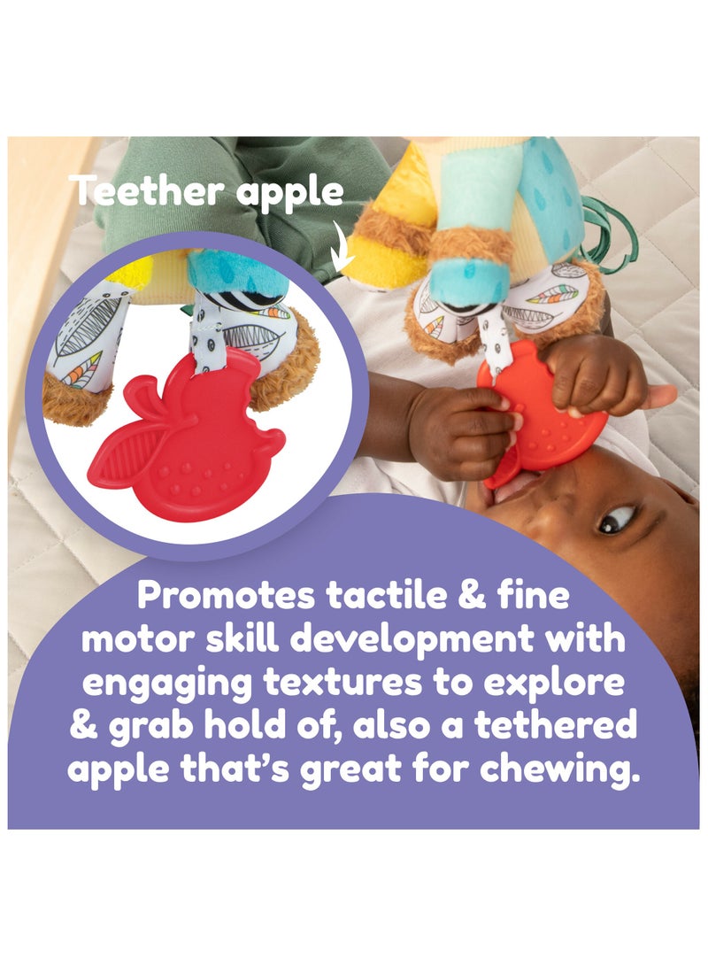 Lamaze Carson Clydesdale: Clip-and-Go Baby Pram Toy, Multicolored Sensory Horse with Crinkly Features and Chewy Teether, Ideal for Early Learning and Development, Suitable for Ages 0-6 Months and Up - Image 4