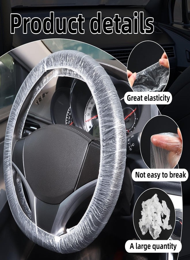 Yhalyea 100PCS Disposable Steering Wheel Covers,Disposable Steering Wheel Protector with Elastic, Applicable to Cars, Trucks, Vans （100） - Image 2