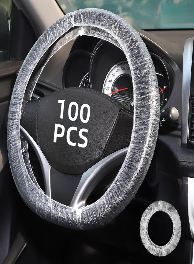 Yhalyea 100PCS Disposable Steering Wheel Covers,Disposable Steering Wheel Protector with Elastic, Applicable to Cars, Trucks, Vans （100） - Image 1