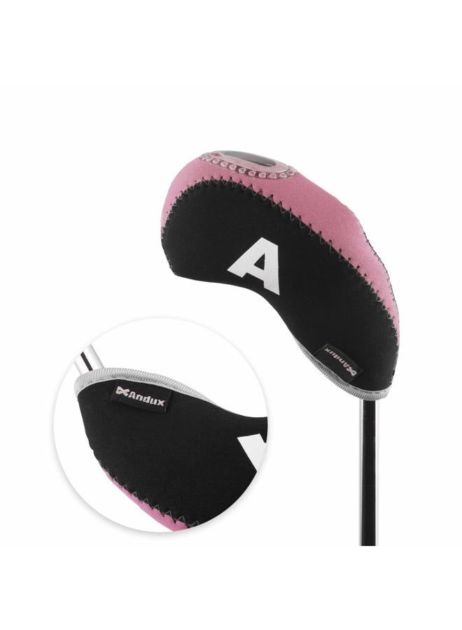Andux Number Tag Golf Iron Covers 10pcs/set Mt/s05 Black/pink - Image 4