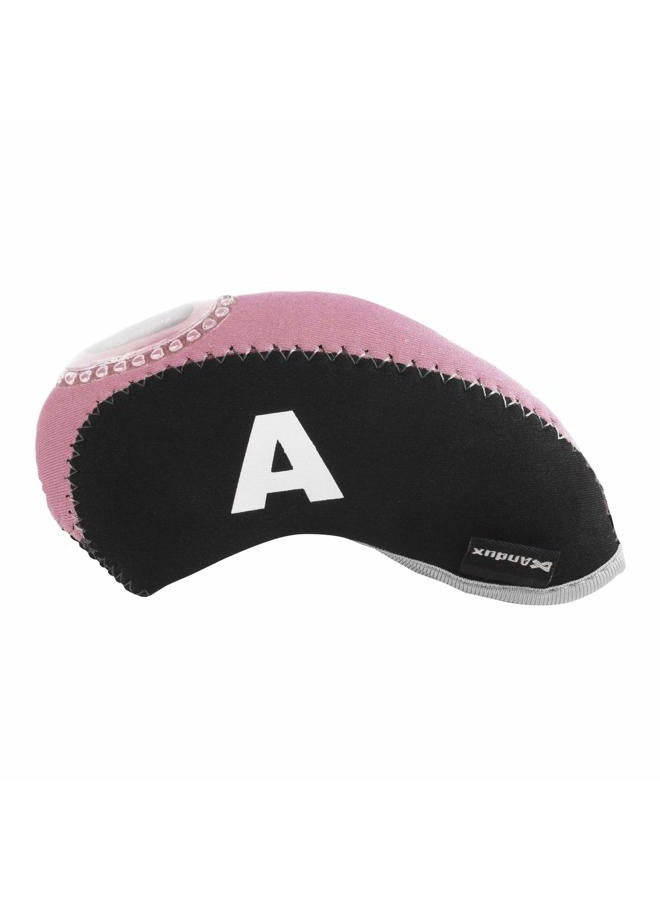 Andux Number Tag Golf Iron Covers 10pcs/set Mt/s05 Black/pink - Image 3