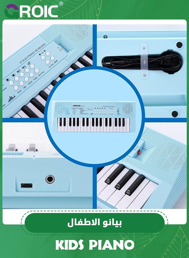 GROIC Kids Piano Keyboard, 37 Keys Portable Music Keyboard Early Learning Educational Electronic Music Piano Instrument Toys for Kids - Image 3