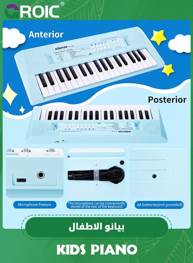 GROIC Kids Piano Keyboard, 37 Keys Portable Music Keyboard Early Learning Educational Electronic Music Piano Instrument Toys for Kids - Image 4