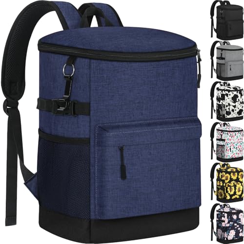 Tenot Cooler Backpack 33 Cans Backpack Coolers Insulated Leak Proof Soft Beach Cooler Bag for Men Women Ice Chest Backpack Camping Hiking Picnic Travel Cooler Lunch Backpack Blue - Image 1
