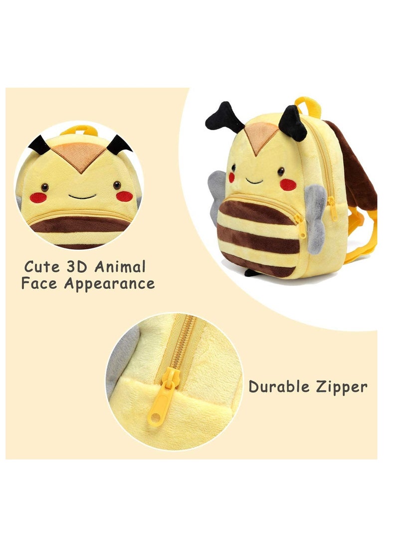 Zikra C ute Toddler Backpack, Toddler Bag Plush Animal Cartoon Mini Travel Bag for 2-6 Years Old Baby Boy, Girl School Bag Children's Animal Backpack Plush Zoo Series Cartoon Mini Leisure Backpack - Image 3