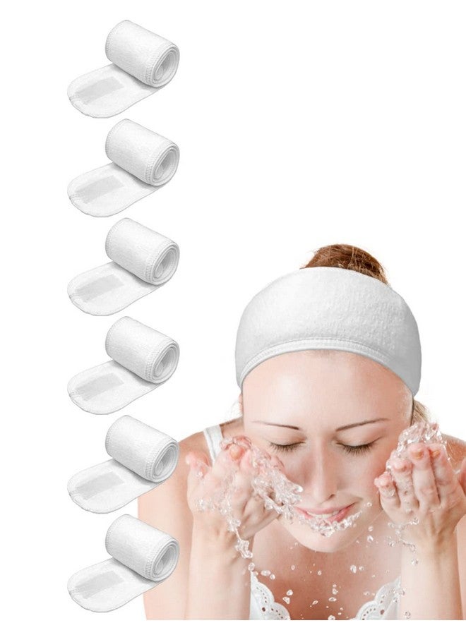EUICAE Uicae Spa Headband Hair Wrap Sweat Headband Head Wrap Hair Towel Wrap Nonslip Stretchable Washable Makeup Headband For Face Wash Facial Treatment Sport Fits All White (White) - Image 1