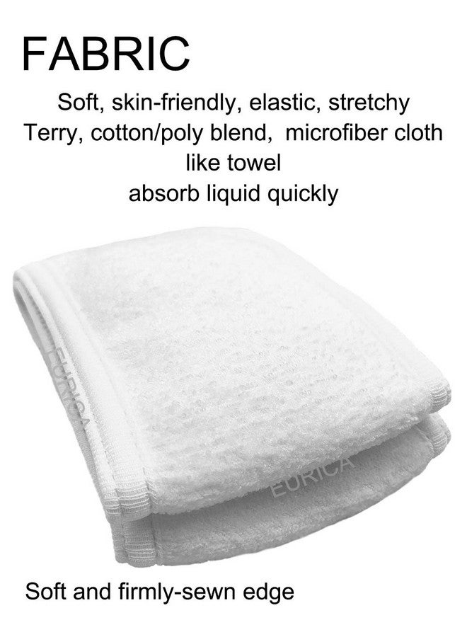 EUICAE Uicae Spa Headband Hair Wrap Sweat Headband Head Wrap Hair Towel Wrap Nonslip Stretchable Washable Makeup Headband For Face Wash Facial Treatment Sport Fits All White (White) - Image 3