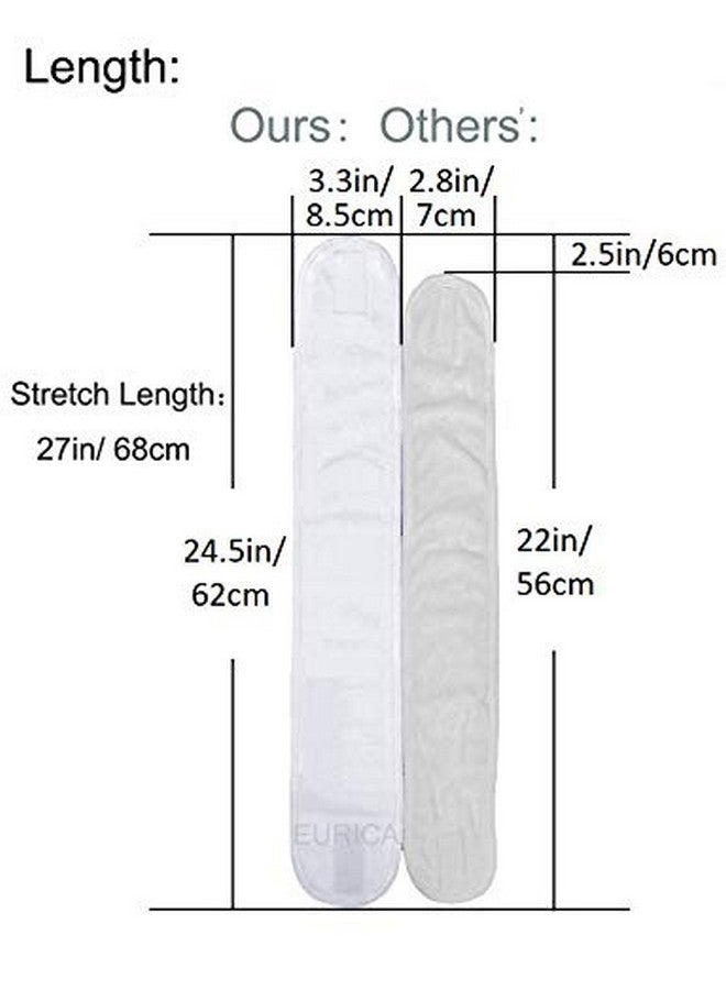 EUICAE Uicae Spa Headband Hair Wrap Sweat Headband Head Wrap Hair Towel Wrap Nonslip Stretchable Washable Makeup Headband For Face Wash Facial Treatment Sport Fits All White (White) - Image 5