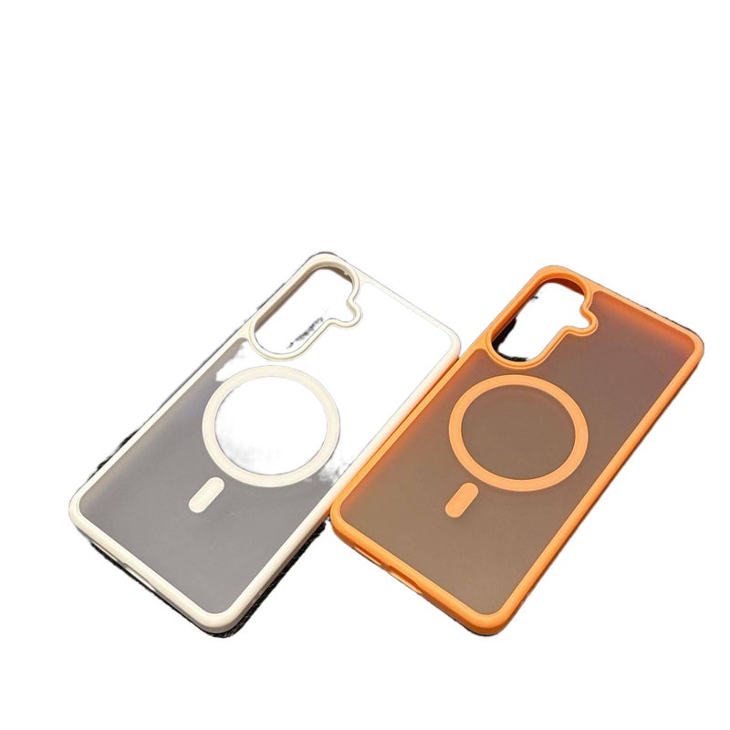 MagSafe Case | Orange | Drop Protection | Acrylic | Shockproof Cover for Samsung S25 Ultra / Samsung S25 - Image 4