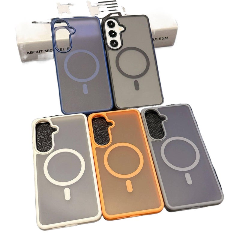MagSafe Case | Orange | Drop Protection | Acrylic | Shockproof Cover for Samsung S25 Ultra / Samsung S25 - Image 2