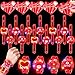 AMENON 24 Pack Valentines Day Gifts for Kids 48 812 LED Bracelets Valentines Party FavorsValentines Day Cards for Kids School Flashing Bracelets Glow in the Dark for Classroom Girls Boys Exchange Prizes - Image 2