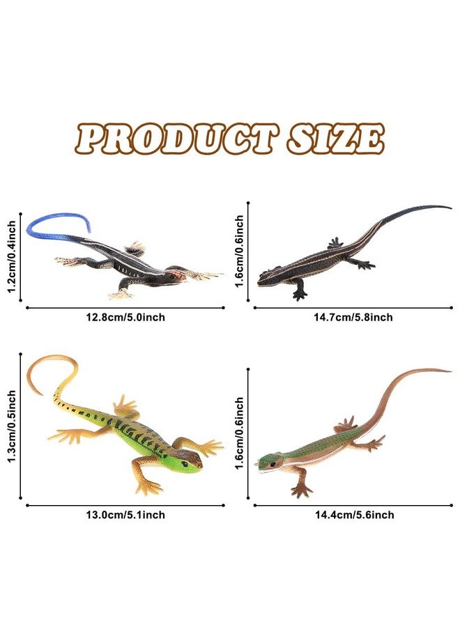 DONGKER 4 PCS Cat Toys,PVC Simulated Lizards Toys for Kittens Adult Cats Over 6 Months Old Halloween Christmas - Image 4