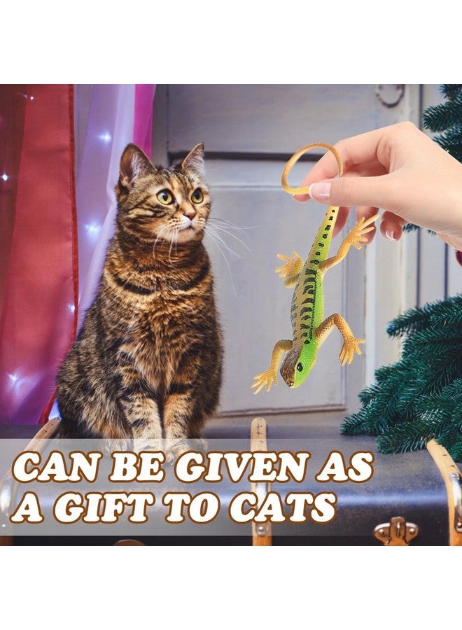 DONGKER 4 PCS Cat Toys,PVC Simulated Lizards Toys for Kittens Adult Cats Over 6 Months Old Halloween Christmas - Image 5