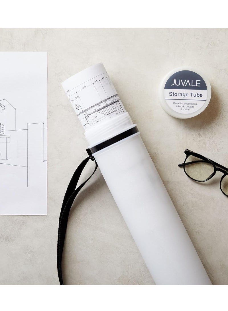 Juvale Expandable Poster Tube with Strap for Posters, Documents, Artwork, Blueprint Storage, Carrying Case for Architects, Teachers, Students, Artists (White, 24 to 40 Inches) - Image 5