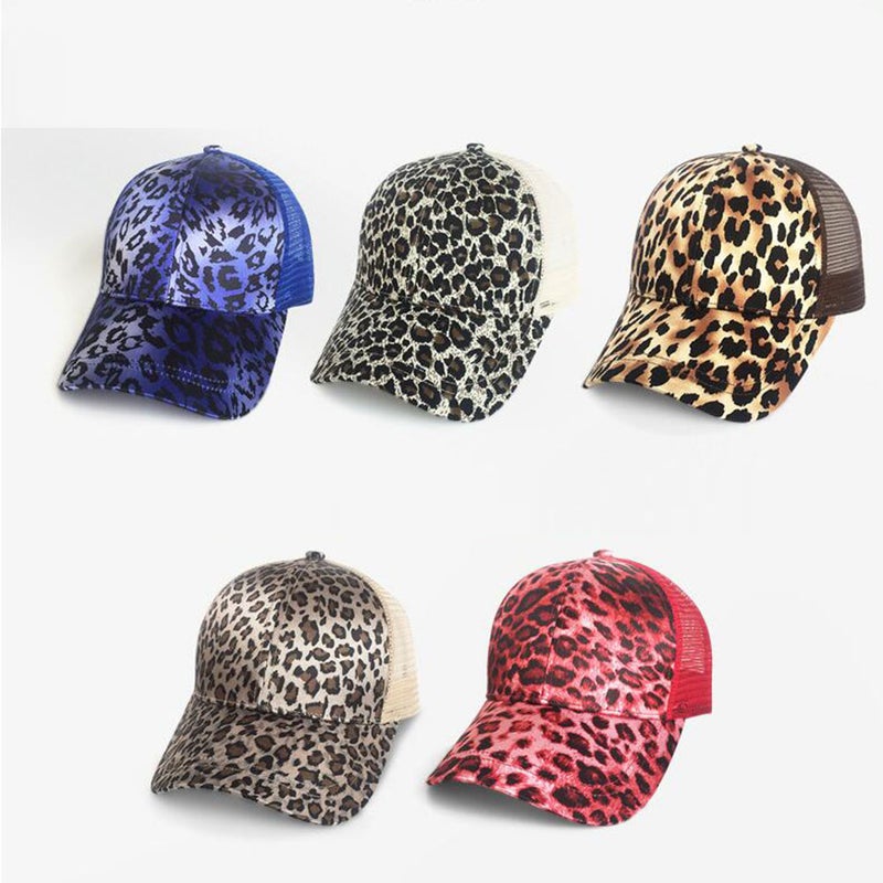 Women Men Caps Leopard Hat Outdoor Sun Hat Casual Sports Mesh Baseball Caps - Image 2