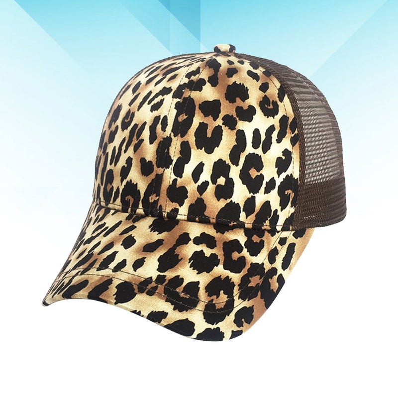 Women Men Caps Leopard Hat Outdoor Sun Hat Casual Sports Mesh Baseball Caps - Image 5