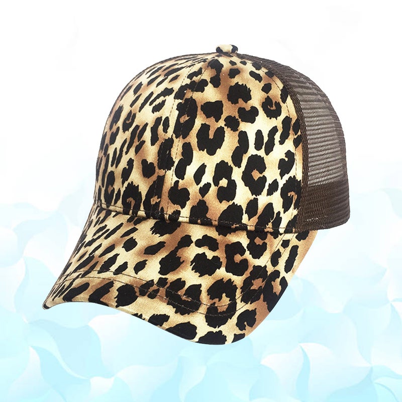 Women Men Caps Leopard Hat Outdoor Sun Hat Casual Sports Mesh Baseball Caps - Image 3