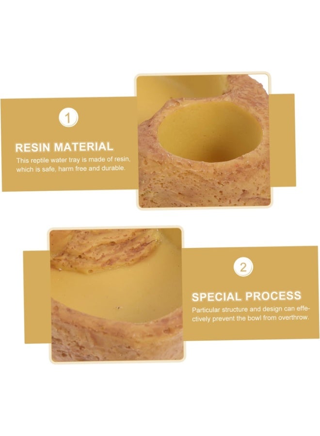 حوض تغذية الزواحف، حامل طعام وماء عميق للسلاحف والسحالي والثعابين، تصميم آمن - Image 2