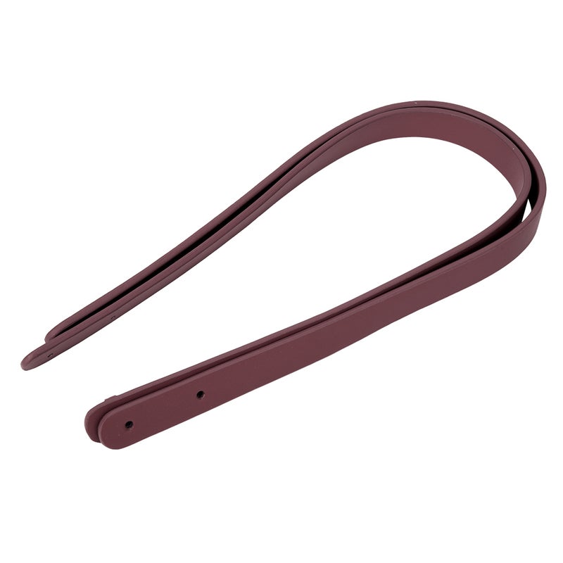 2Pcs Bag Hand Strap Split Leather DIY Hand Made Handbag Parts with 8 Sets Light Gold Rivet Set(Wine Red ) - Image 3