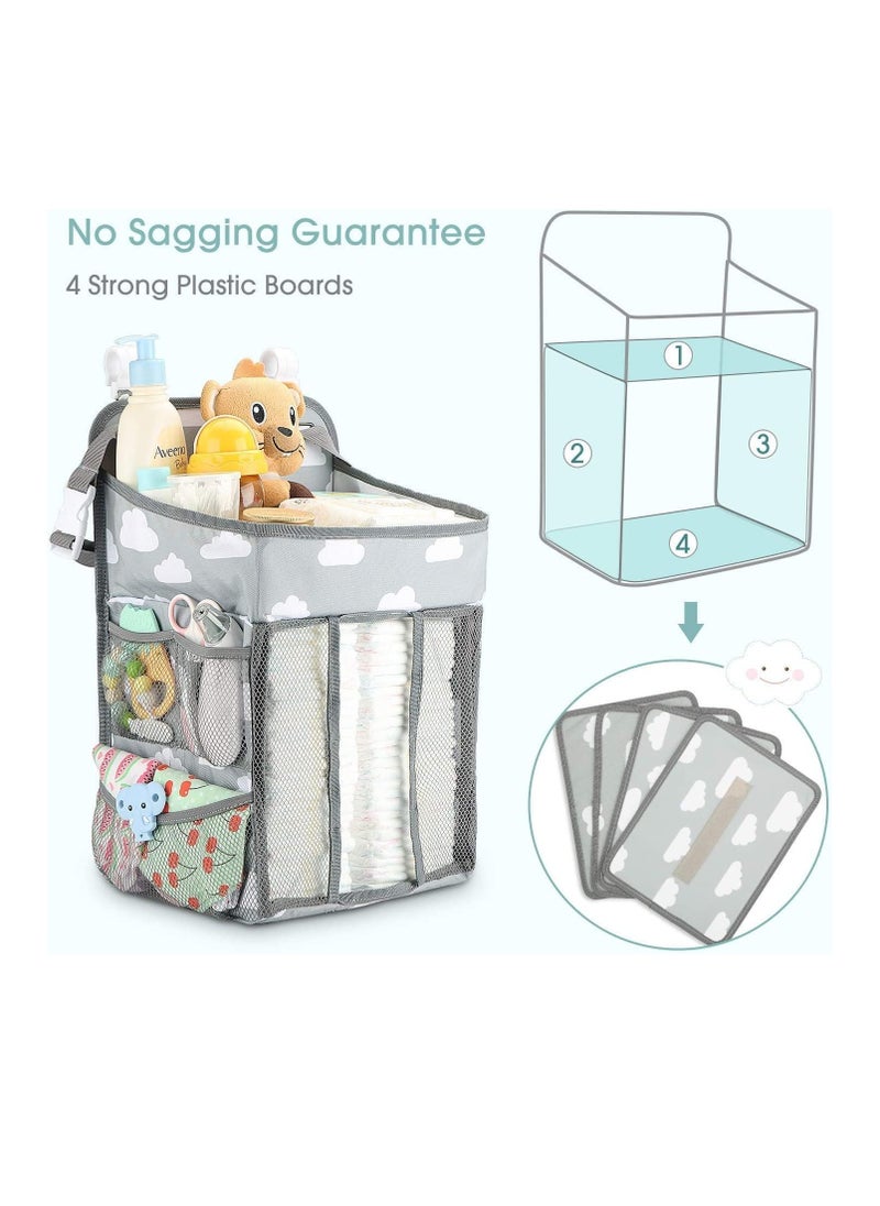 Dubkart - Hanging Diaper Caddy Organizer Diaper Stacker For Changing Table Crib Playard Or Wall - Image 1