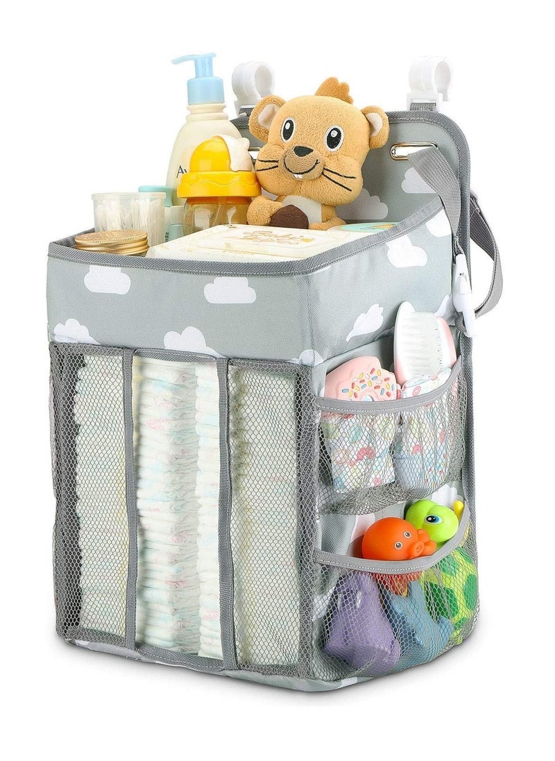 Dubkart - Hanging Diaper Caddy Organizer Diaper Stacker For Changing Table Crib Playard Or Wall - Image 1