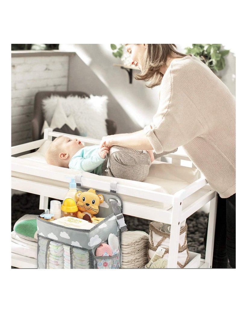 Dubkart - Hanging Diaper Caddy Organizer Diaper Stacker For Changing Table Crib Playard Or Wall - Image 1