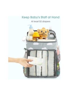 Dubkart Hanging Diaper Caddy Organizer Diaper Stacker For Changing Table Crib Playard Or Wall  - Image 5