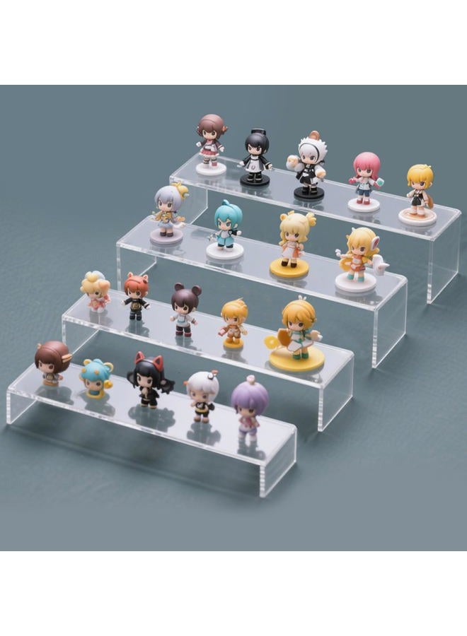 Blaithom Acrylic Display Risers,12'' Large Display Stands, Thickened to 0.2''(5mm) Stackable Acrylic Shelves for Perfume Display, Clear Risers for Cupcake Stand,Pop Figurines,Tumbler,Food (Clear, 8PCS - Image 2