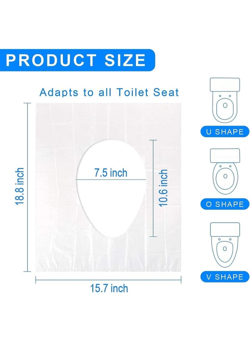 مجموعة أغطية مقاعد تواليت للاستخدام مرة واحدة بتصميم محمول مضاد للماء مكونة من 50 قطعة، مناسبة للسفر والأطفال والحوامل - Image 3