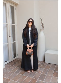 Jimmy Le Bond Luxury Full-Length Abaya with Matching Scarf – Black  - Image 2