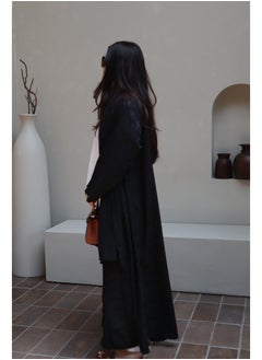 Jimmy Le Bond Luxury Full-Length Abaya with Matching Scarf – Black  - Image 4