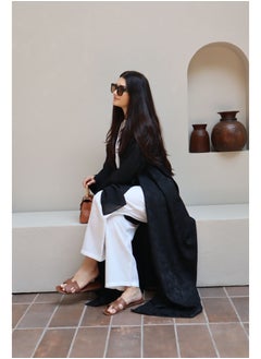 Jimmy Le Bond Luxury Full-Length Abaya with Matching Scarf – Black  - Image 1