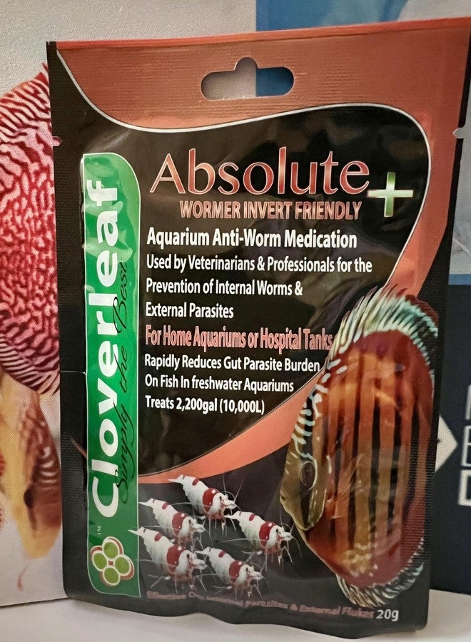 منتج Absolute + Wormer مناسب لللافقاريات. يقلل بسرعة من عبء الطفيليات المعوية على الأسماك في أحواض المياه العذبة. الوقاية من الديدان الداخلية والطفيليات الخارجية. - Image 1