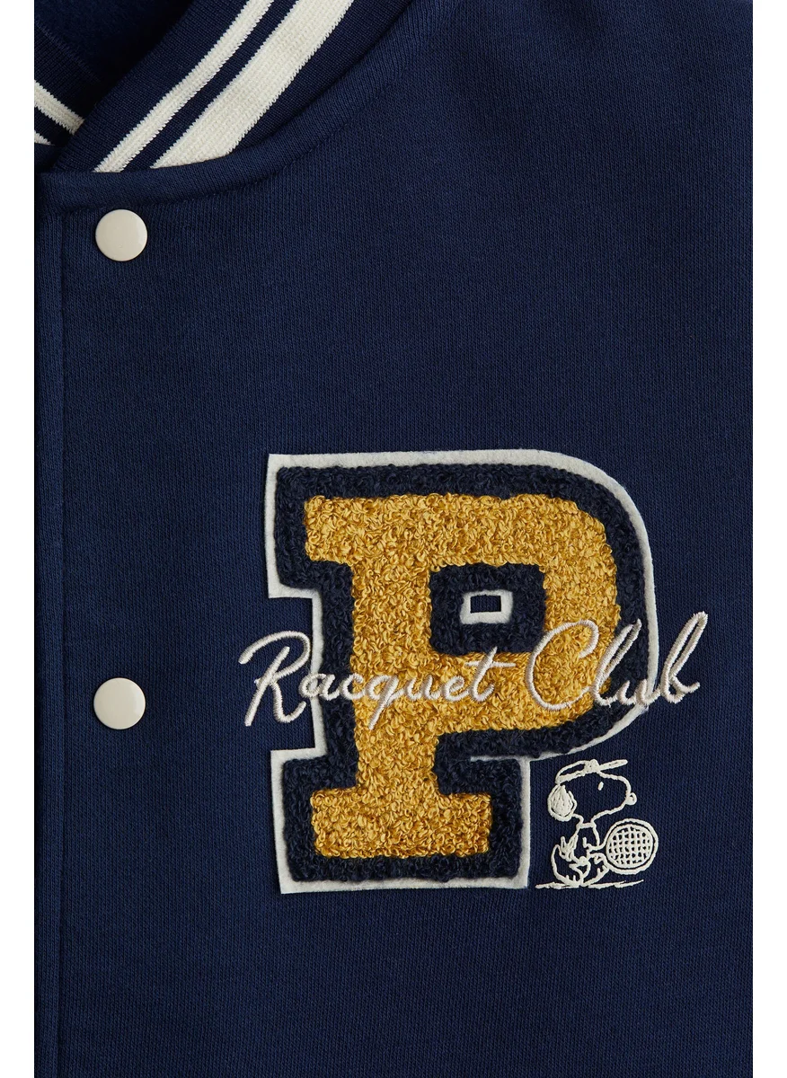H&M AppliquÃ©d Baseball Jacket