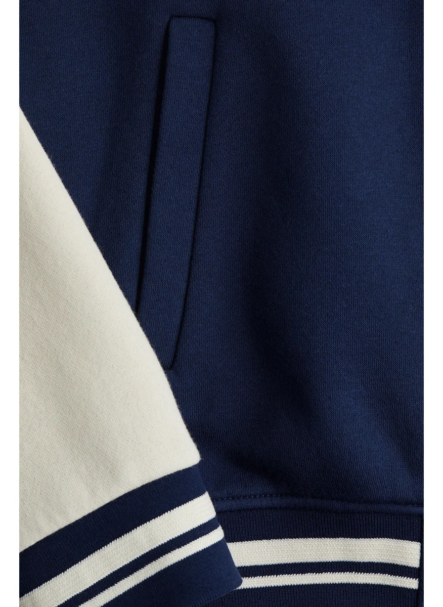 H&M AppliquÃ©d Baseball Jacket