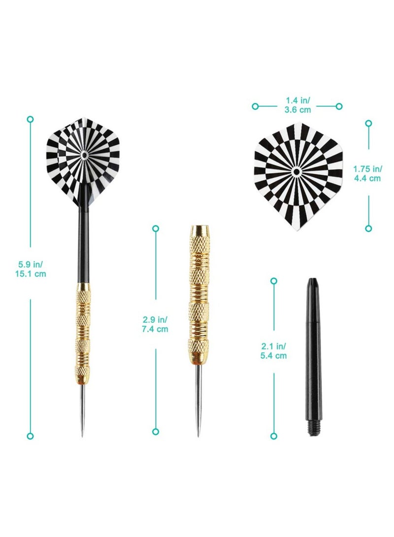 SANMUGEED 18-Pack Professional Tournament Dart Set with Interchangeable Tips & 6 Team Colors for Competitive Sports and Family Game Nights - Image 3