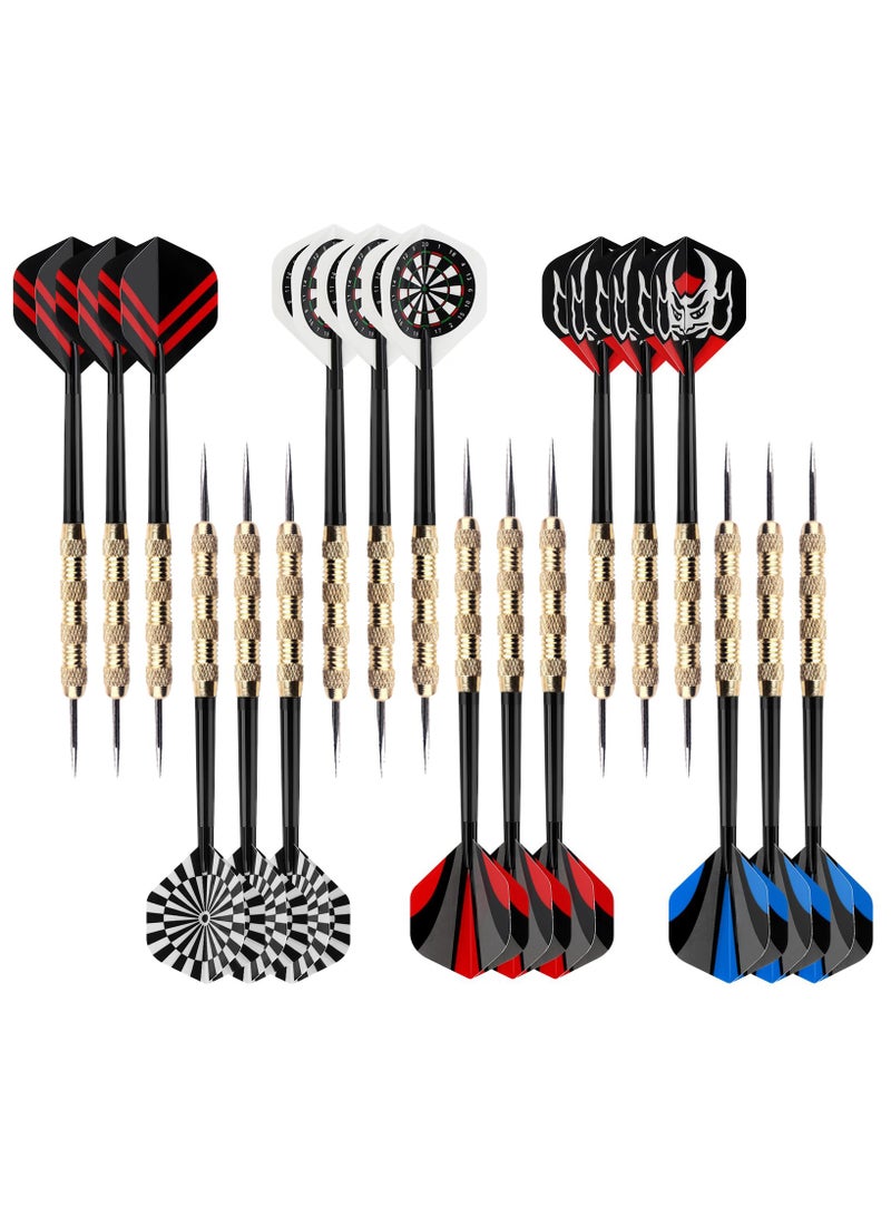 SANMUGEED 18-Pack Professional Tournament Dart Set with Interchangeable Tips & 6 Team Colors for Competitive Sports and Family Game Nights - Image 1