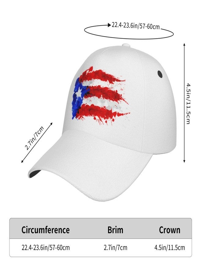 KKRMTUG Puerto Rico Flag Baseball Cap for Men Women, Fashion Adjustable Puerto Rico Hat Casual Trucker Hats Sun Visor Caps - Image 4