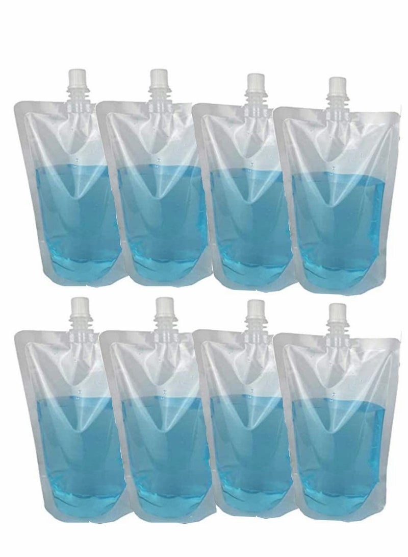 100 Reusable Plastic Spout Pouches - 200ml Clear Stand-Up Bags for Liquids, Perfect for Home, Travel & Parties - Ideal for Drinks, Milk, Jelly & More  - Image 5