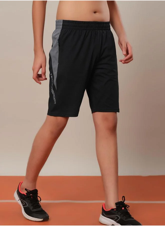 Technosport Technosport Color Block Elasticated Waistband Shorts