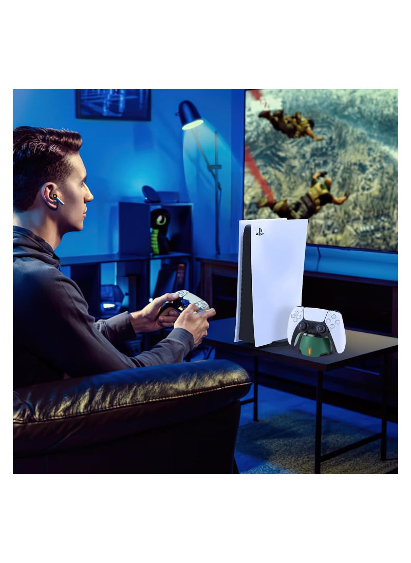 Excefore - PS5 Charging Station Compatible with PS5 Controller/Edge Controller, Charging Dock for Playstation 5 Controller Accessories with LED Indicator PS5 Charging Dock with Charging Cable (Green) - Image 1