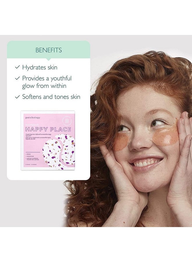 Patchology Patchology Happy Place Under Eye Patches - Overnight Anti-Aging Eye Masks for Dark Circles, Puffy & Eye Bags, & Wrinkles - Brightening & Depuffing Skin Care Eye Pads for a Youthful Glow (5 Pairs) - Image 2