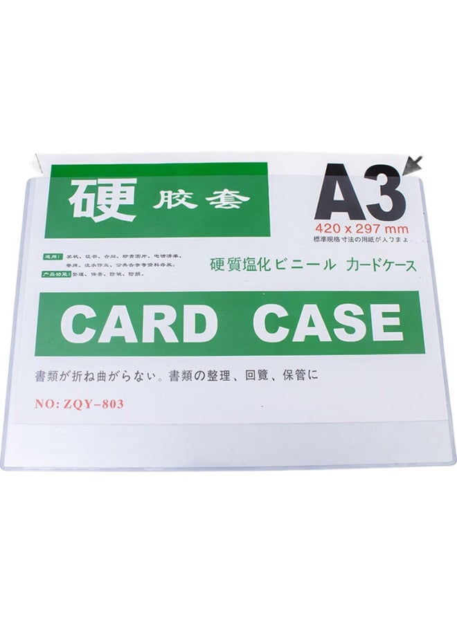 elifo Yili Feng, Hard Plastic Card Sleeves, Transparent Document Holders, Display Frames, Pvc Card Sleeves, Hard Plastic Sleeves, Paper Protective Sleeves, Material Display Bags, Card Sleeves, Kashi A3 Transparent Hard Plastic Sleeves, 10-Pack - Image 3