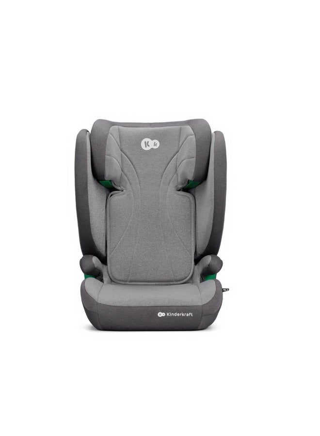 Kinderkraft JUNIOR FIX 2 - i-Size Convertible Car Seat – 3.5–12 Years (100–150 cm) with ISOFIX - Rocket Grey - Image 1
