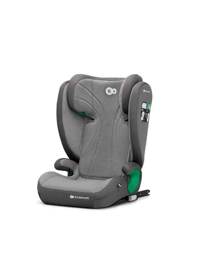 Kinderkraft JUNIOR FIX 2 - i-Size Convertible Car Seat – 3.5–12 Years (100–150 cm) with ISOFIX - Rocket Grey - Image 3